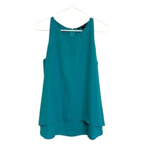 2/$30 Zac & Rachel - Green Layered Sleeveless Blouse Top
